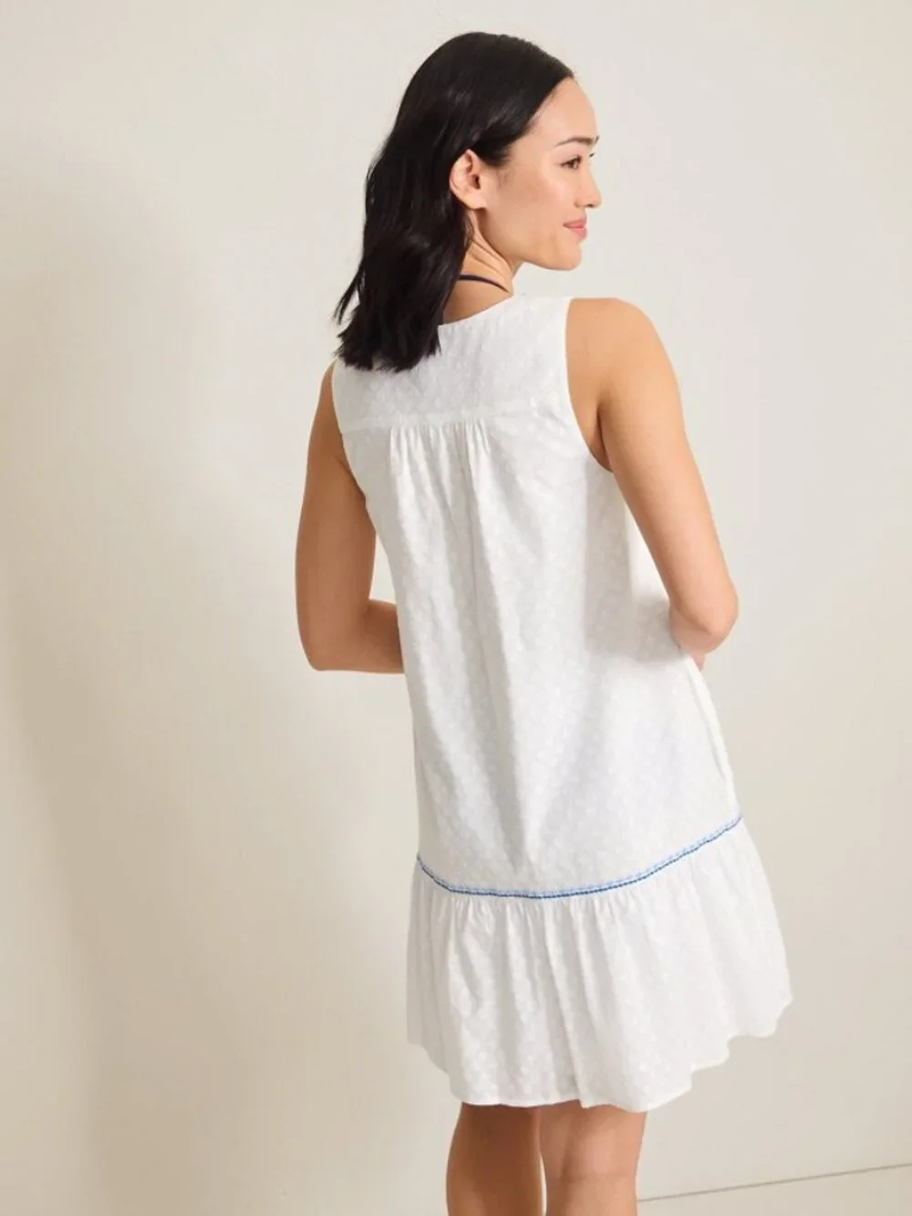NWT Tommy Bahama Size Small White Sleeveless Tiered Dress Swim Cover Up NEW